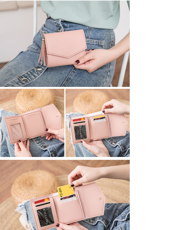 Buy Wholesale China Women's Wallet Fashion Short Women's Bags Korean  Version Tassel Small Wallet Coin Purse & Women's Wallet at USD 0.61