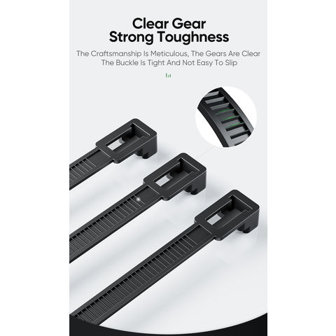 50 - 300 Pcs 7.5 Self-Locking Nylon Plastic Cable Ties Wrap Zip Strap 5  Colors