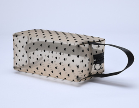 ODM Custom mesh nelon love cosmestic bag Portable lipstick envelope travel wash storage bag 6 set supplier