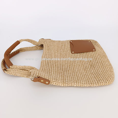 Casual Small Raffia Tote Bags 2022 Summer Hand-woven Straw Bag