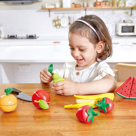 Alimentos de juguete de cocina, 24 piezas de plástico de frutas y verduras  de cocina para cortar juguetes para niños