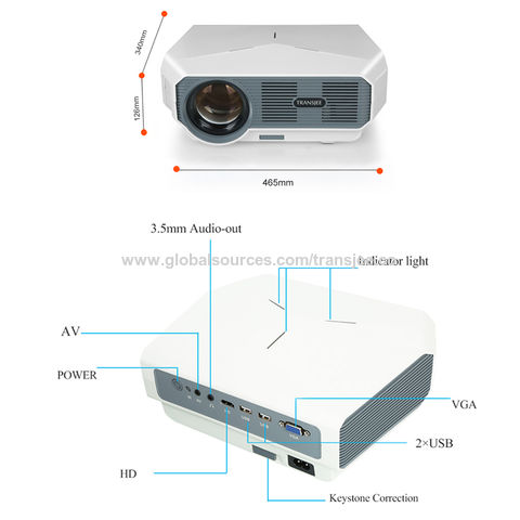 Universal - Mini projecteur portable DLP Android 9.0 2GB RAM 32GB ROM  Homepage Movie Support 4K WiFi Bluetooth Mobile