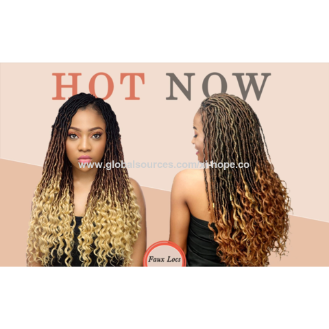 Goddess Locs Curly Faux Locs Crochet Hair Braids Prelooped Synthetic Hair  Extension Soft Dreadlock, Kanekalon Braid Hair, Crochet Hair, Braiding Hair  - Buy China Wholesale Jumbo Crochet Braids $2.4