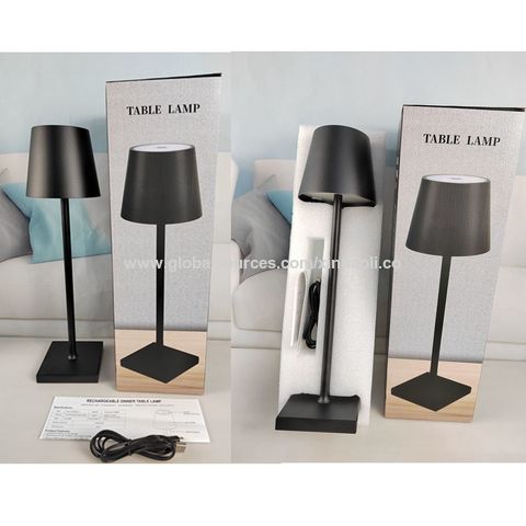 Achetez en gros Lampe De Table Led Interrupteur Tactile/bouton Lampe De  Chevet à Gradation Noir/blanc Pour Chambre à Coucher Extérieur Chine et  Lampe De Table Led à 18.4 USD
