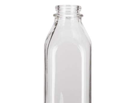 32 oz. Square Quart Glass Milk Bottle, 48mm 48-Snap