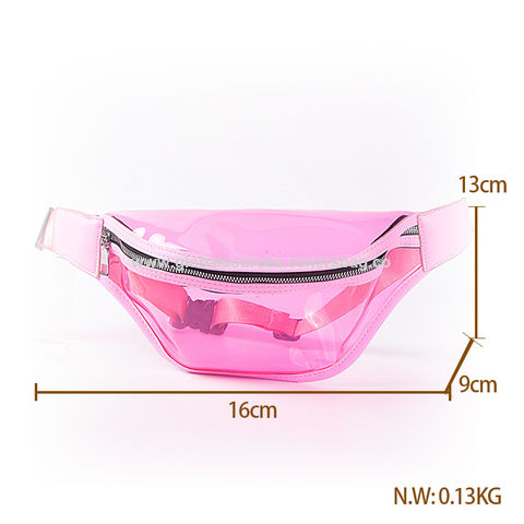 Pink transparent fanny pack sale