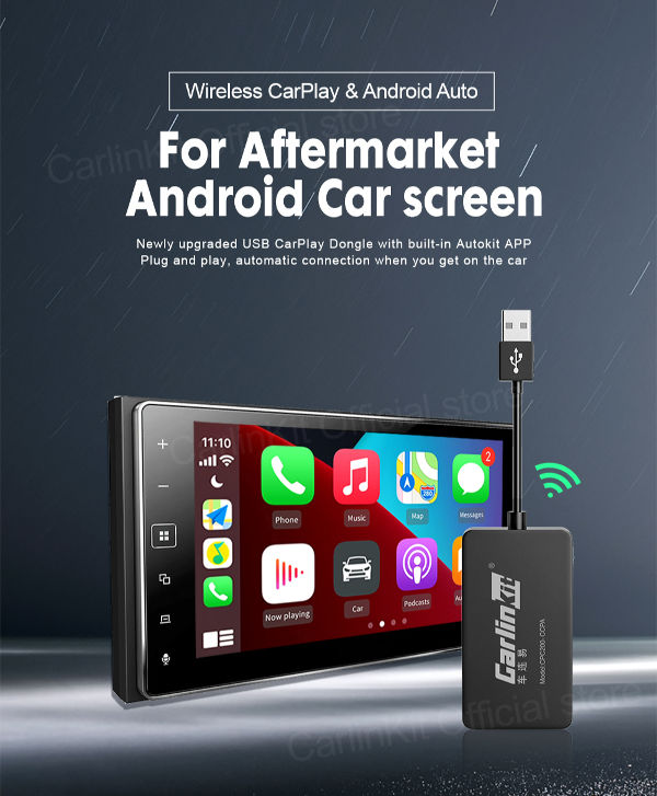 Carlinkit USB Wireless Android Auto Apple CarPlay Adapter Dongle Multimedia  Play
