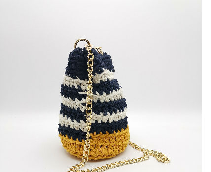 Buy Wholesale China Stripe Handmade Knitting Crochet Straw Bags