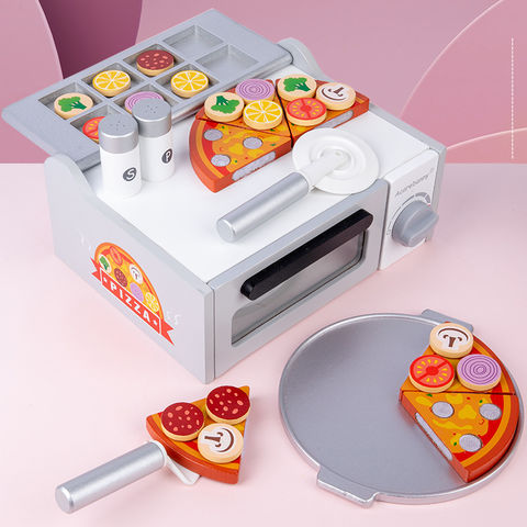 Pretend Play House Oven Pizza Toy Wooden Simulation Kitchen Children Learn  Early Education Toy Gift