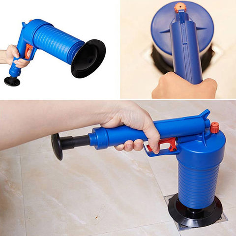Pipe Clog Remover High Pressure Plunger Pump For Bathroom Toilet Tool  W/Battery