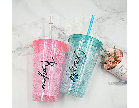 Buy Wholesale China Alphabet Tumbler With Straw Flat Lid Ice Tumbler  Student Sealing Summer Cool Simple Fashion & Tumblers at USD 1.42