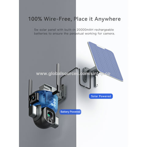 Cámara De Vigilancia + Panel Solar De 1,5w Detección Pir