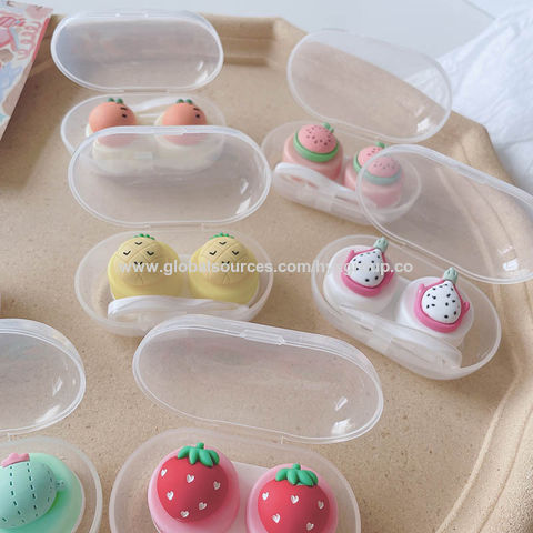 Buy Wholesale China Women Portable Cute Fruit Candy Solid Color Contact  Lenses Box Lens Case For Eyes Care Kit Glasses & Contact Lens Cases at USD  0.2