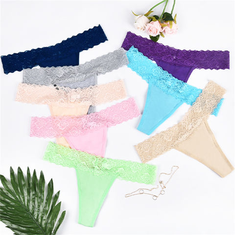Bragas de Encaje para Mujer, Tangas Sexys, Hilo Dental, Ropa Interior Transpirable, Sostenible y de Secado Rápido al por mayor