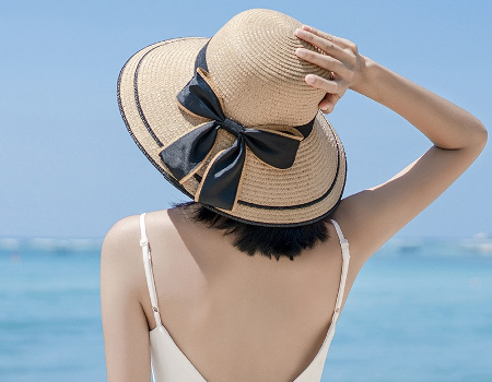 Women's Straw Hats Summer Outdoor Seaside Sunscreen Straw Hat Bow Folding Beach  Hat Women's Sun Hat - Expore China Wholesale Women's Straw Hats and Beach  Hat, Beach Sun Protection Straw Hat, Bow