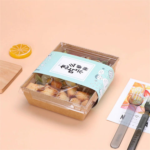 3 Pcs/Lot Disposable Lunch Box Printable Square Paper Bowl Fitness Meal  Takeaway Packing Box Food Packaging Fast Food Box - AliExpress