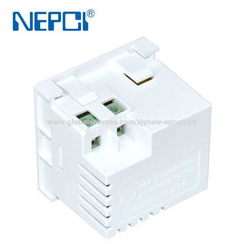 موسع جدار الحائط من نوع USB من النوع C مع خاصية PD والشحن السريع QC3.0 مقاس 45 مم * 45 مم موديل XJY-USB-17I-PD من NEPCI