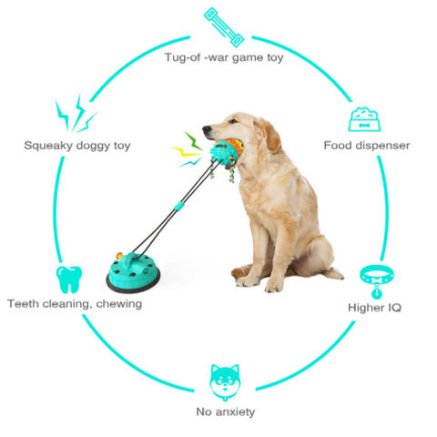Vacuum Suction Cup Chew Dog & Pet Toy Interactive and Durable
