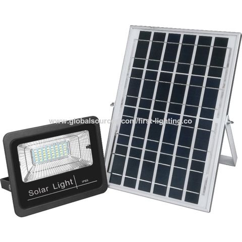 Foco LED Solar, Sensor de Luminosidad con Control Remoto, Encendido/Apagado Inteligente, con Puerto USB, 60W - Iluminación LED Solar para Exteriores
