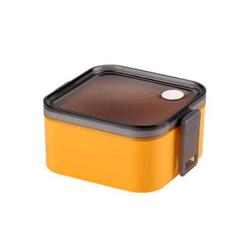 Portable Hermetic Lunch Box 2 Layer Grid Children Student Bento Box with  Fork Spoon Leakproof Microwavable