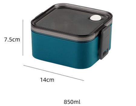 Portable Hermetic Lunch Box 2 Layer Grid