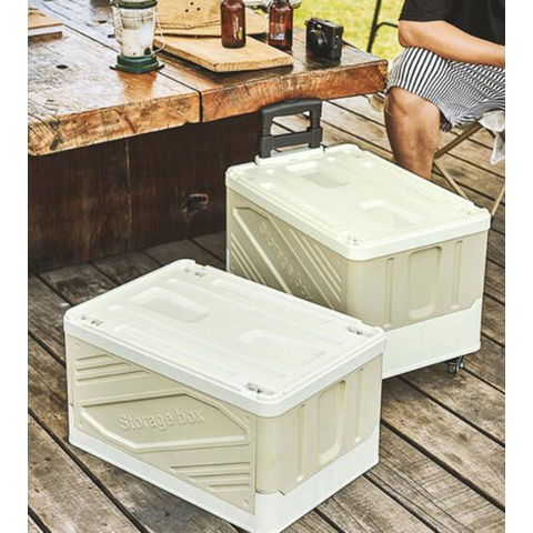 Buy Wholesale China Outdoor Camping Storage Box Transparent Window Side  Opening Stackable Plastic Folding Box & Outdoor Camping Storage Box at USD  18