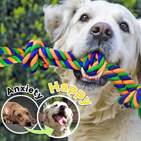 Dog Teething Toys for Puppies - Squeaky Plush for Puppies to Keep Them Busy,  Anxiety Relief. Dog Toys For Small Dog. Teething Chew Toys With Rope 100%  Cotton, Durable, Safe Interactive Dog