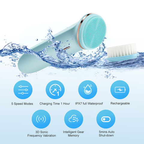 Brosse Nettoyante électrique pour le Visage, Nettoyant Professionnel pour  Points Noirs, Machine de Nettoyage pour le Visage en Silicone Souple,  Brosse