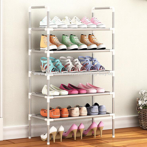 Buy Wholesale China Shoe Racks Bedroom Storage Rack Plastic Iron