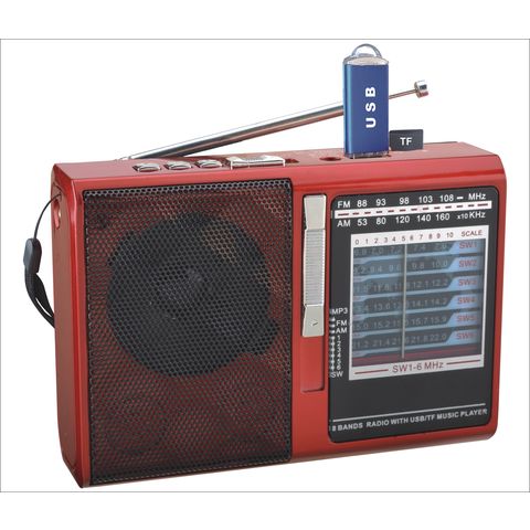 FM/Am/Sw1-6 8 Bands Portable Radio with USB/SD/Rechargeable/Bluetooth  Speaker - China 8 Bands Portable Radio and USB/SD/TF Speaker price