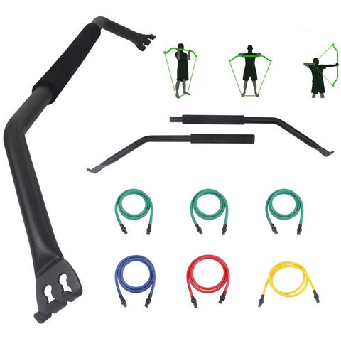 Gorilla Bow Travel Home Workout Pilates Resistance Bands & Exercise Bow, Black