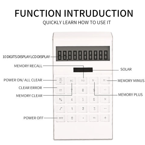 Buy Wholesale China 10-digit Solar Dual Power Plastic Big Key