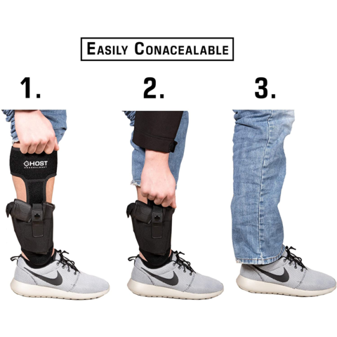 Holster de cheville dissimulé pour pistolet de port dissimulé | Holster de jambe universel avec chargeur