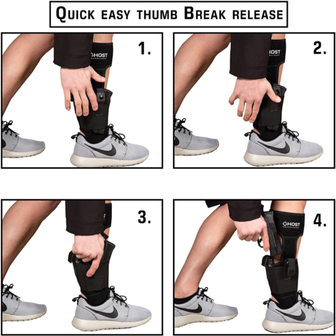 Holster de cheville dissimulé pour pistolet de port dissimulé | Holster de jambe universel avec chargeur