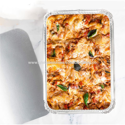 50pcs Aluminum Foil Tray Pan Disposable Thickened Food Container BBQ Tray  Takeaway Packing Boxes for Kitchen