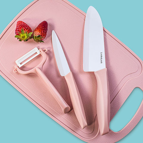 Kitchen Ceramic Knife Set 3 4 5 6 Inch Chef Knives with Sheaths White  Zirconia Blade Sharp Rustproof Baby Food Vegetable Cooking