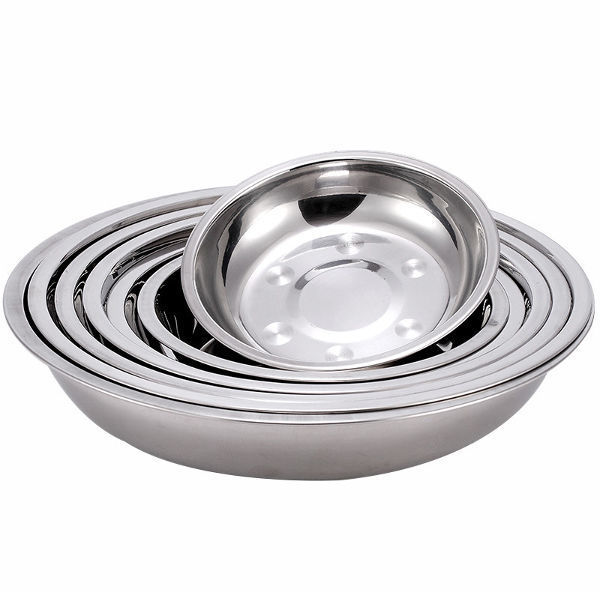 Toddlers Kids 18/8 Stainless Steel Plates, HaWare Durable Metal 304 Feeding  8in Dishes for Serving/Snack/Camping, No Plastic and Dishwasher Safe - 4
