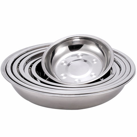 Stainless Steel Plates and Bowls Camping Dinnerware Set for Kids