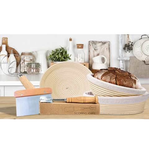 Bread Proofing Basket, Sourdough Bread Baking Supplies, Sourdough Starter  Kit, Proofing Basket For Bread Baking, Round And Oval Shaped Dough Proofing  Bowls, Bread Making Supplies Tools For Bread Making Baking Fermentation For