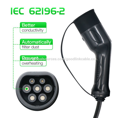 Chargeur de voiture électrique SAE j1772 avec nema 5-15 Power Plug 16A AC  5mètre longueur