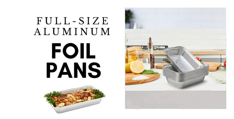 Buy Wholesale China Full Size Disposable Aluminum Pans 50 Pack Large Steam  Pan Baking Serving & Baking Aluminum Foil Pans at USD 31