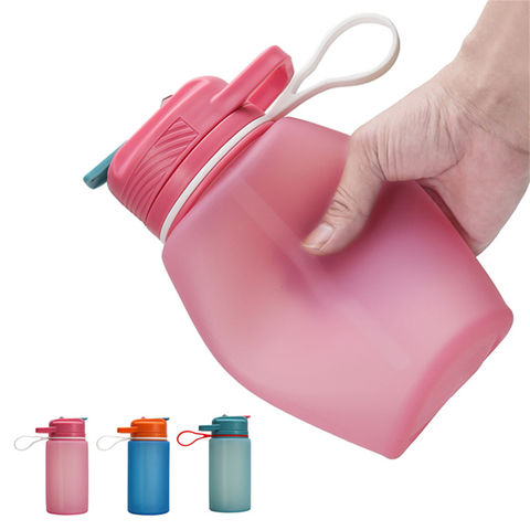 Bouteille d'eau en Silicone Pliable 600ml Bouteille d'eau Pliante