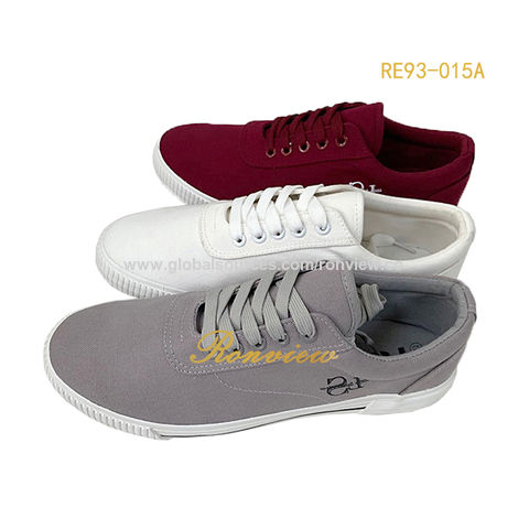 Chaussures vulcanisées pour hommes, style simple, chaussures vulcanisées à lacets personnalisées, chaussures en toile