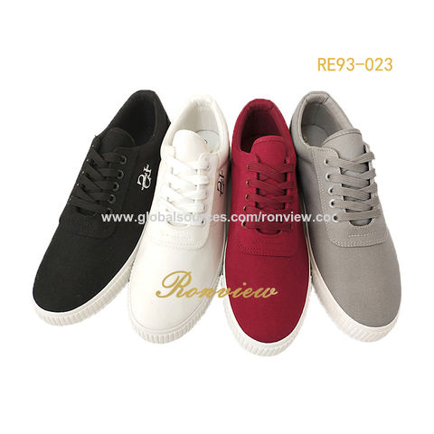 Chaussures vulcanisées pour hommes, style simple, chaussures vulcanisées à lacets personnalisées, chaussures en toile