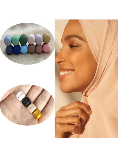 Buy Wholesale China Matte Metal Hijab Scarf Magnet No Snag Muslim Women  Magnetic Hijab Pin & Safety Pins at USD 0.53