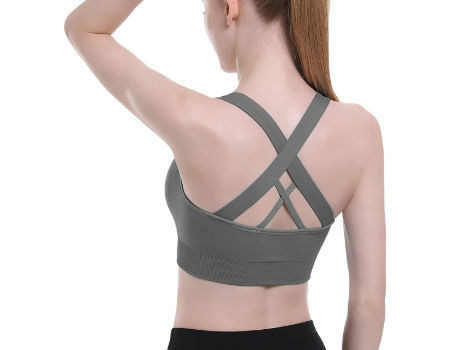 Women's Cotton Padded Sports Bra/Removable Pad, Cross Back/Workout/Yoga  Ladies Inner Wear Daily Use