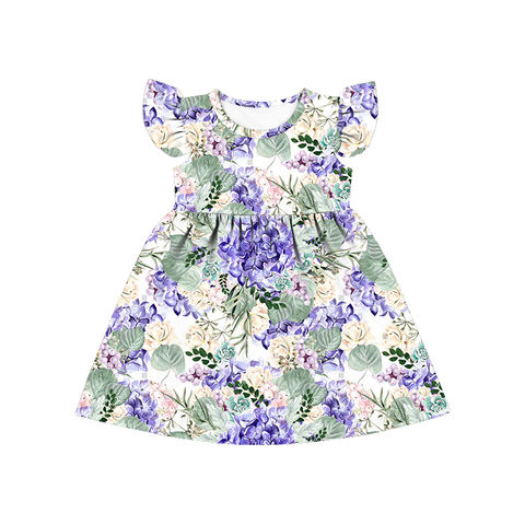 Achetez en gros Violet Vert Hydrangea Hawa enne Fille Robe Mod le