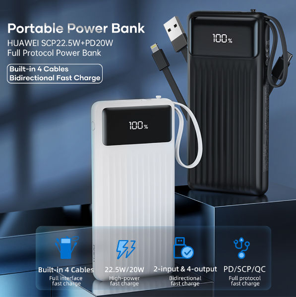 Power Bank 20000mah 22.5w Scp Portable Charger Powerbank 10000 Mah