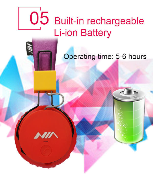 Pink Nia Earbuds Nia X2 Super Bass Bluetooth Headphone Wireless