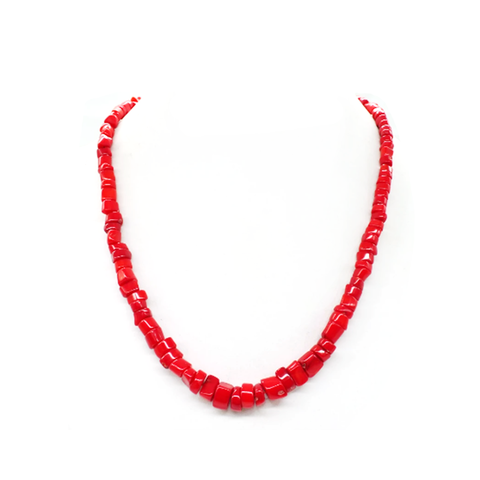 Navajo Red Coral Necklace in American Indian Jewelry